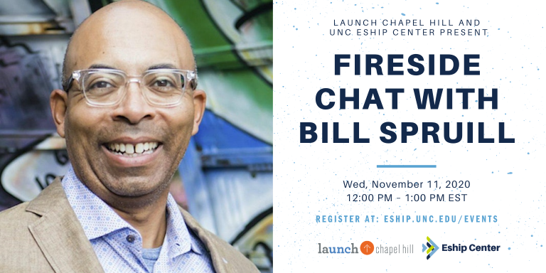 Bill Spruill Fireside chat Entrepreneurship Center